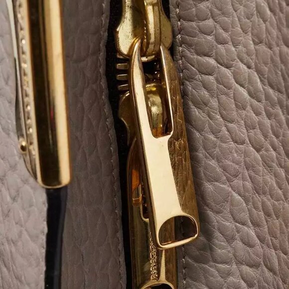 Burberry Grey Embossed Check Leather Dewsbury Tote Bag - Picture 10 of 12